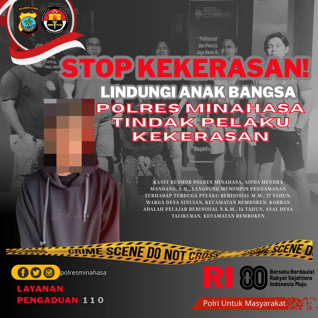 Buser Polres Minahasa Amankan Terduga Pelaku Penganiayaan di Remboken